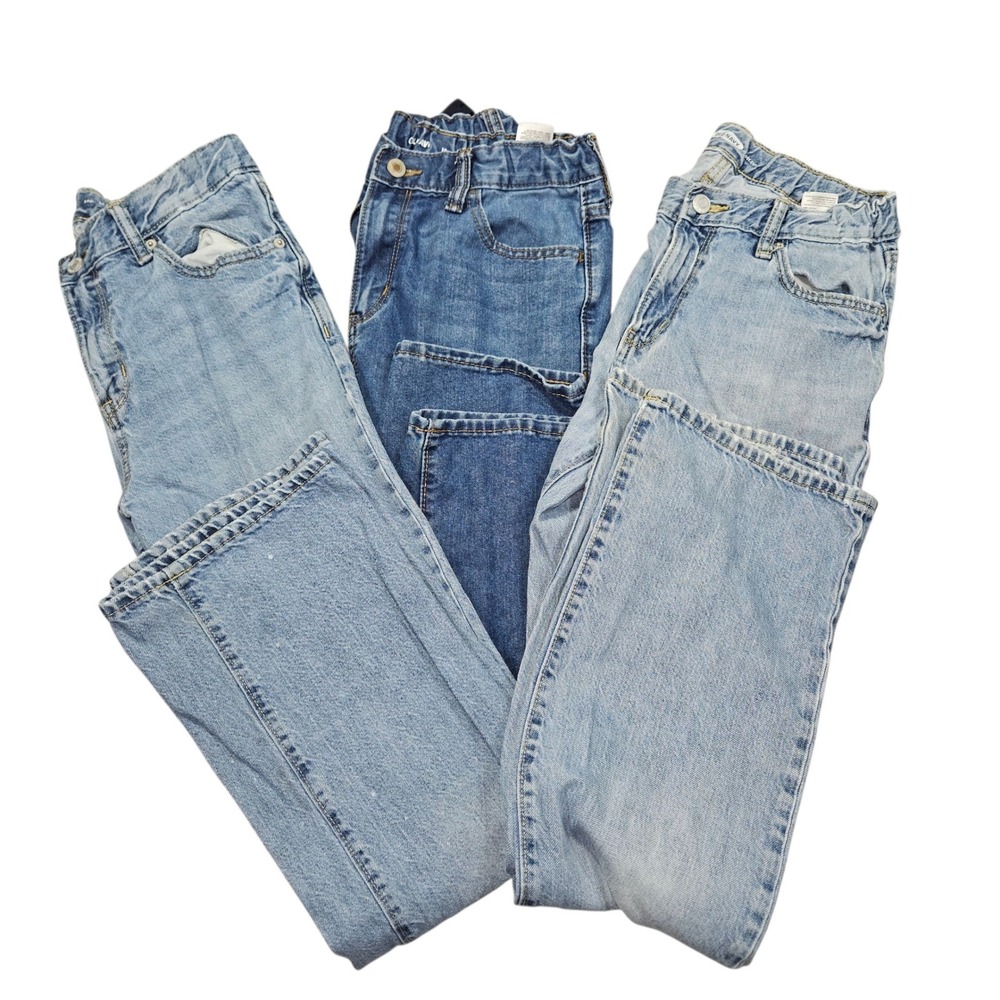 Old Navy Bootcut Jeans Light Wash Denim Sz 18 Boys Kids Adjustable Waist Cotton